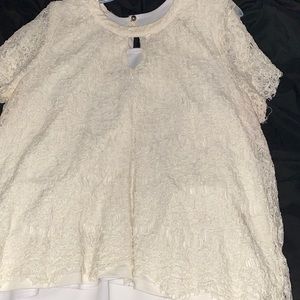 Cream lace blouse